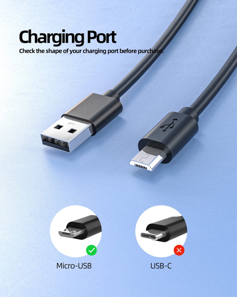 Superer Micro USB Charger Cord Cable Fit for Samsung Galaxy Tab A E,S,S2,3,4, 10.1" 7.0" 8.0" 8.4" 9.6" 9.7",SM-T580/T280/P580/T387/T377/T800/T113/T520/T900/T320/T713 Tablet Power Supply Adapter - Image 2